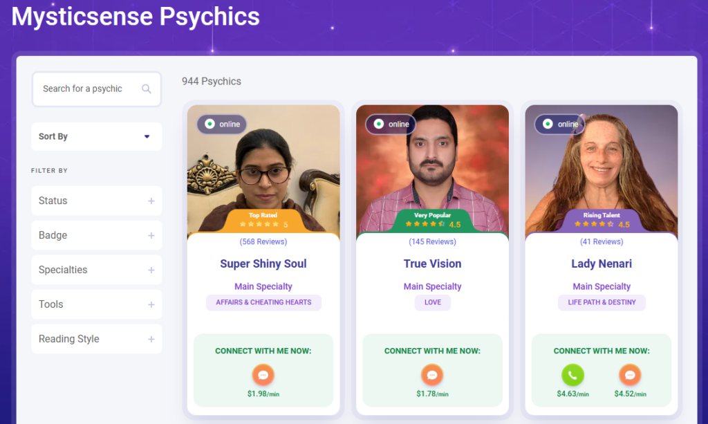 Mysticsense Psychics